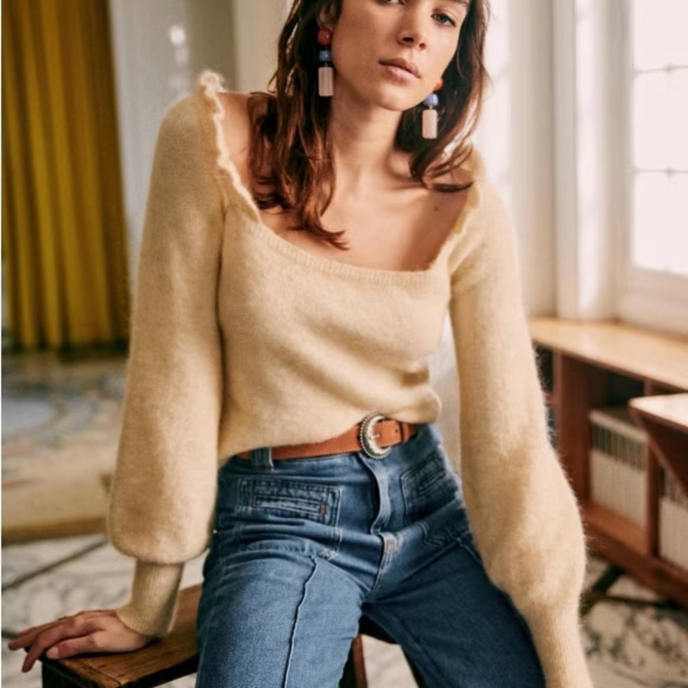 Sezane Mila Square Neck Sweater